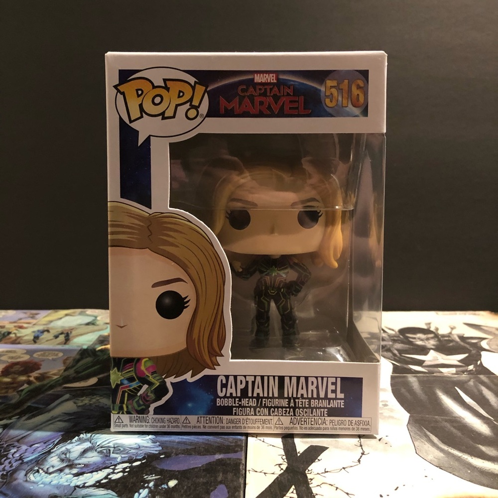 Neon Captain Marvel funko pop.